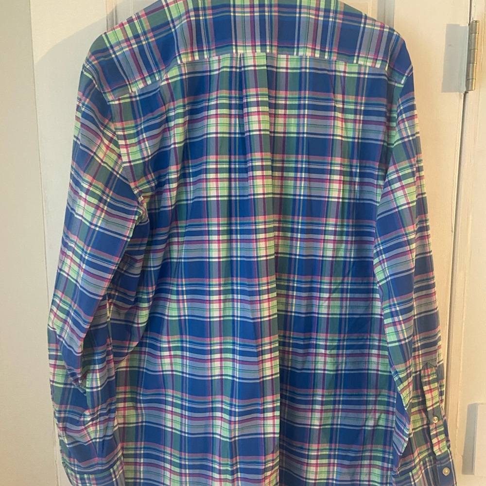 Vineyard Vines Blue Plaid performance fabric Men's shirt - Picture 3 of 3